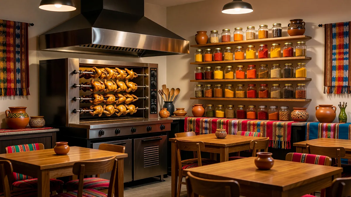 Peruvian Rotisserie Restaurant in Growing Area