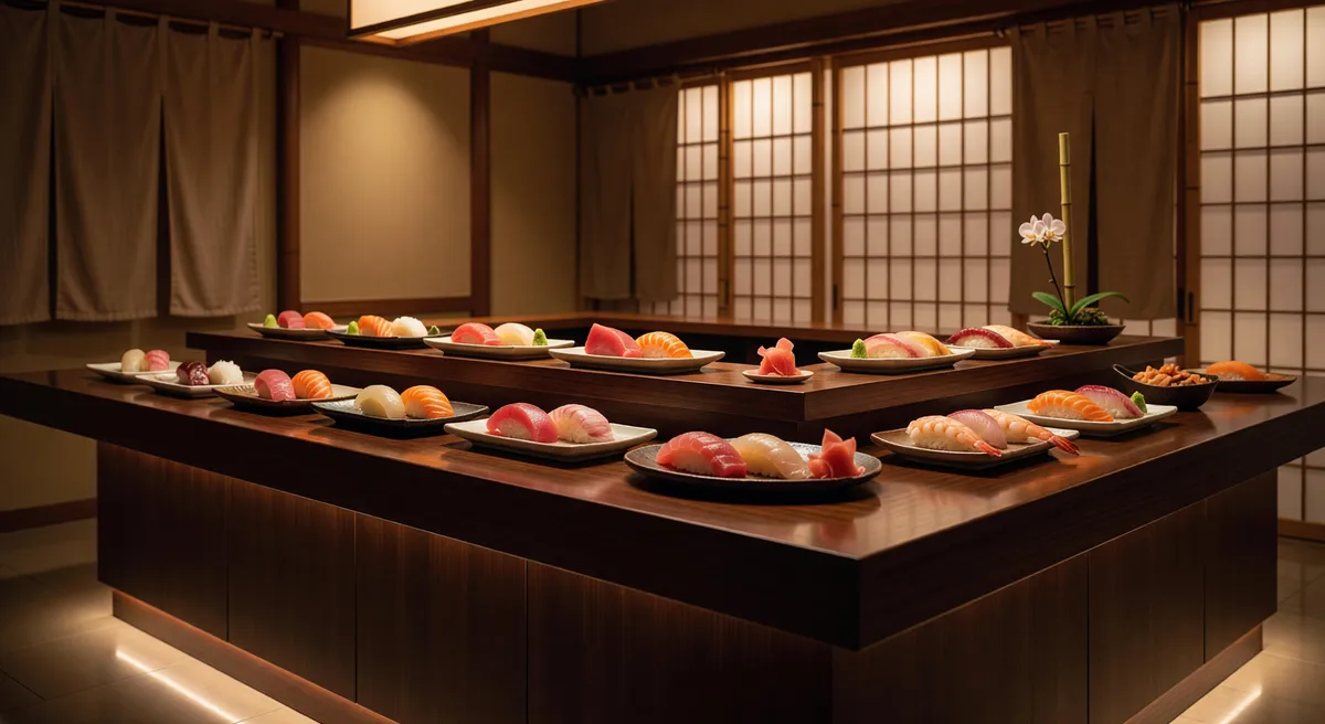 Sushi Business in Busy Market