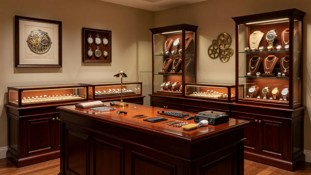 Retiring Owner Jewelry & Watch Repair Shop  30 Years in Busy Mall