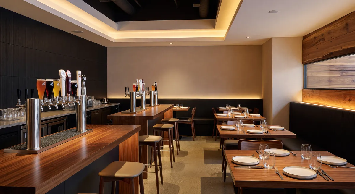 Innovative Self-Pour Taproom & New American Restaurant Franchise