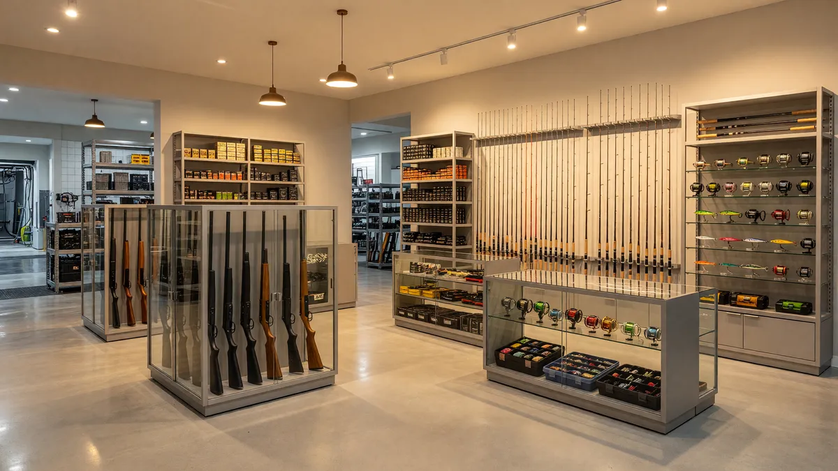 Thriving Gun and Sporting Goods Store with Gas Station