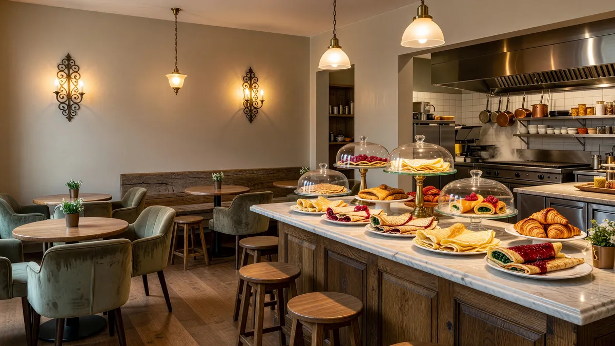 Charming Crepe Cafe with Low Rent and Short Hours