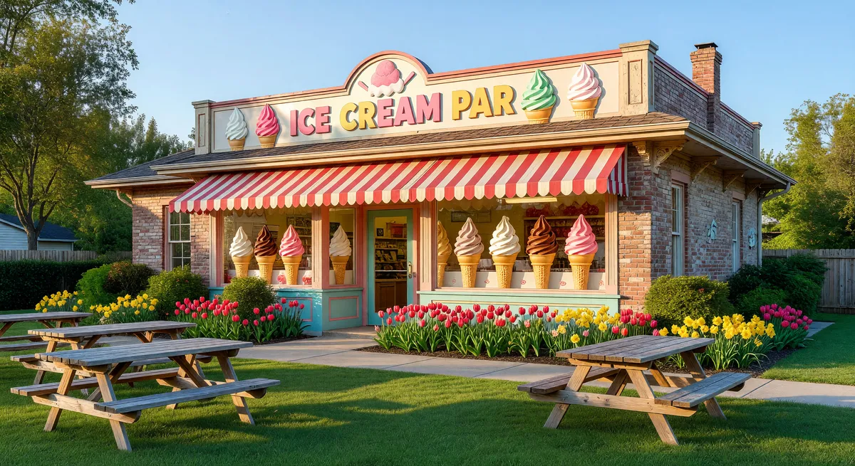 Seasonal Ice Cream Shop with Real Estate