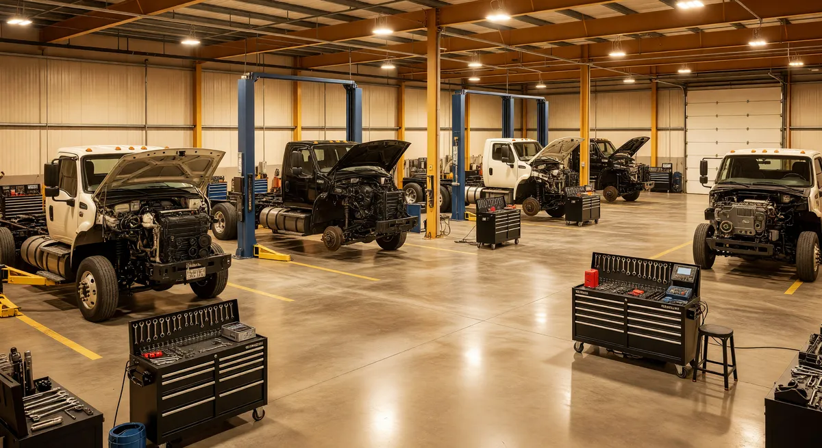 Profitable Trucking Company and Repair Shop in New Haven County