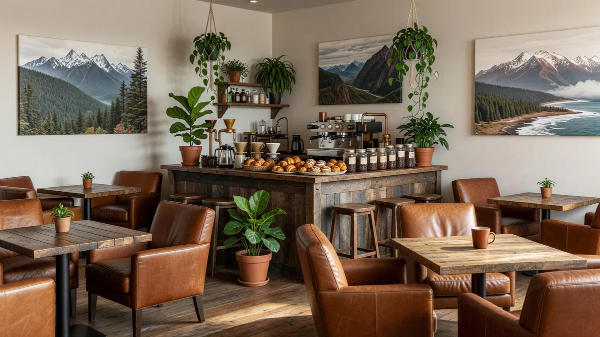 Charming Coffeehouse with Scenic Views in Washington State Coastal Community