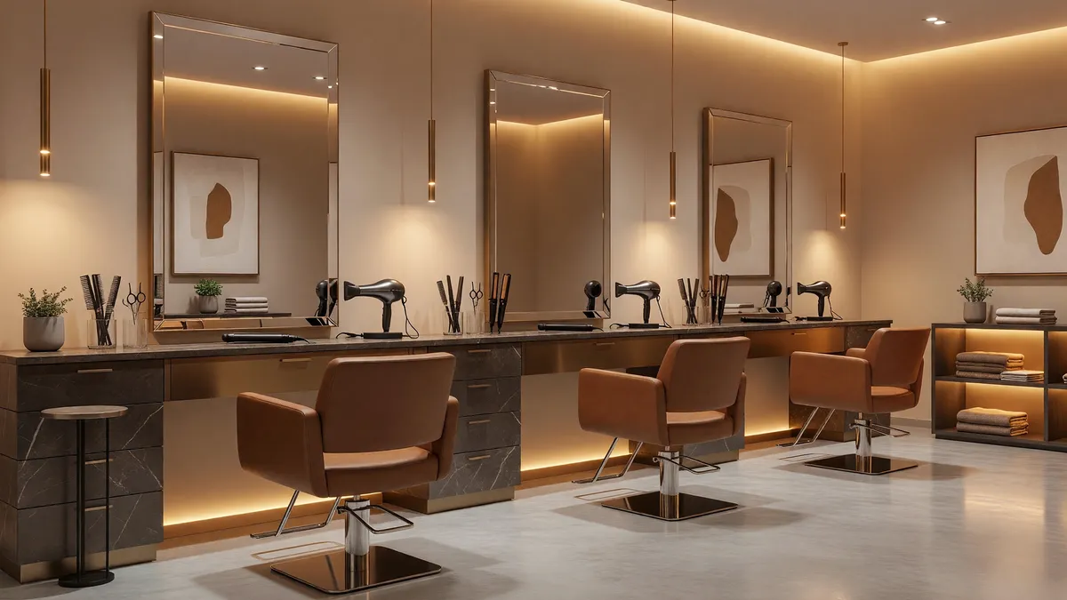 Established Chic hair Salon with Real Estate