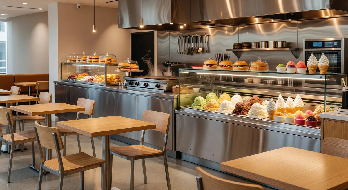 Dual-Brand Restaurant with Efficient Layout for Quick Turnover