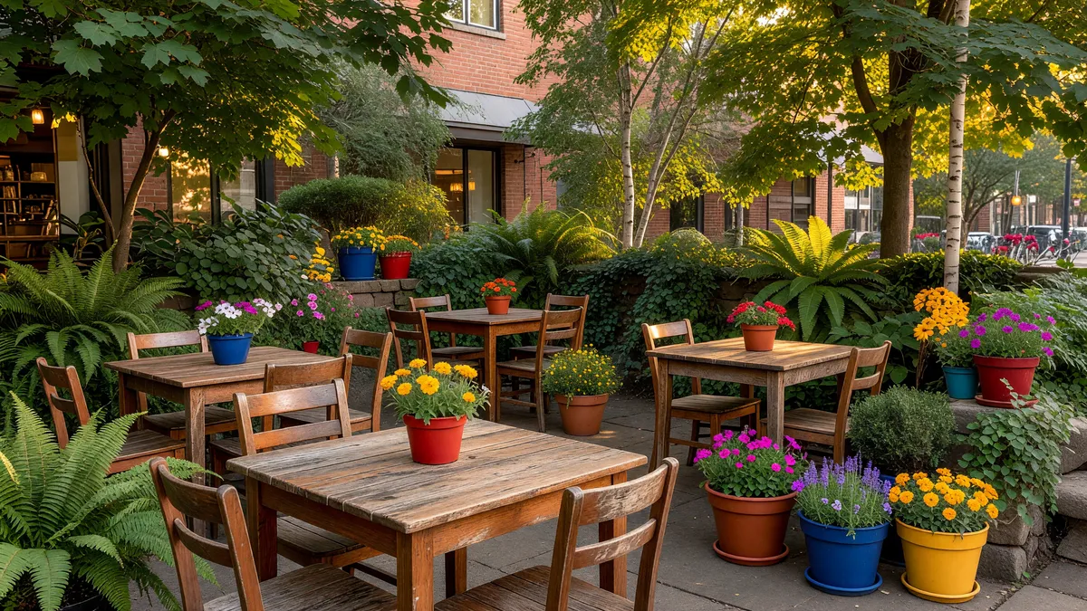 Charming Cafe with Outdoor Courtyard in N Portland District