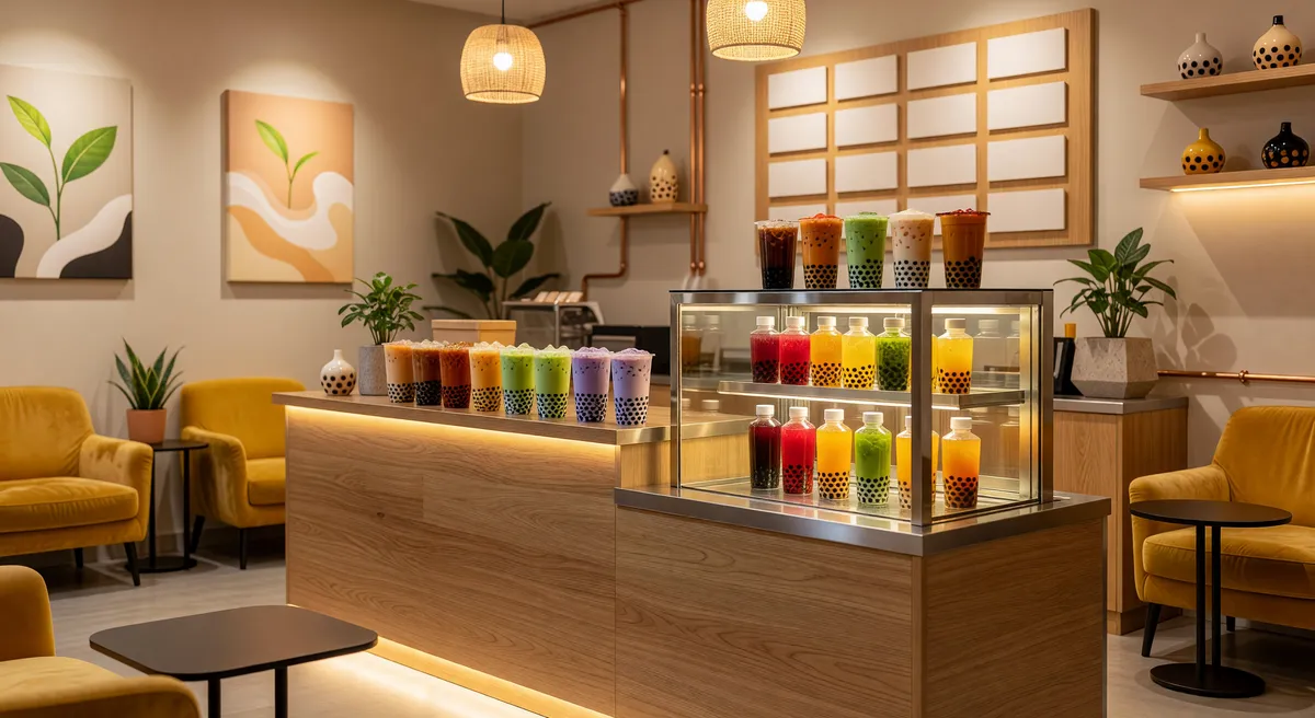 Popular Boba & Coffee Shop in Busy Retail Strip Center