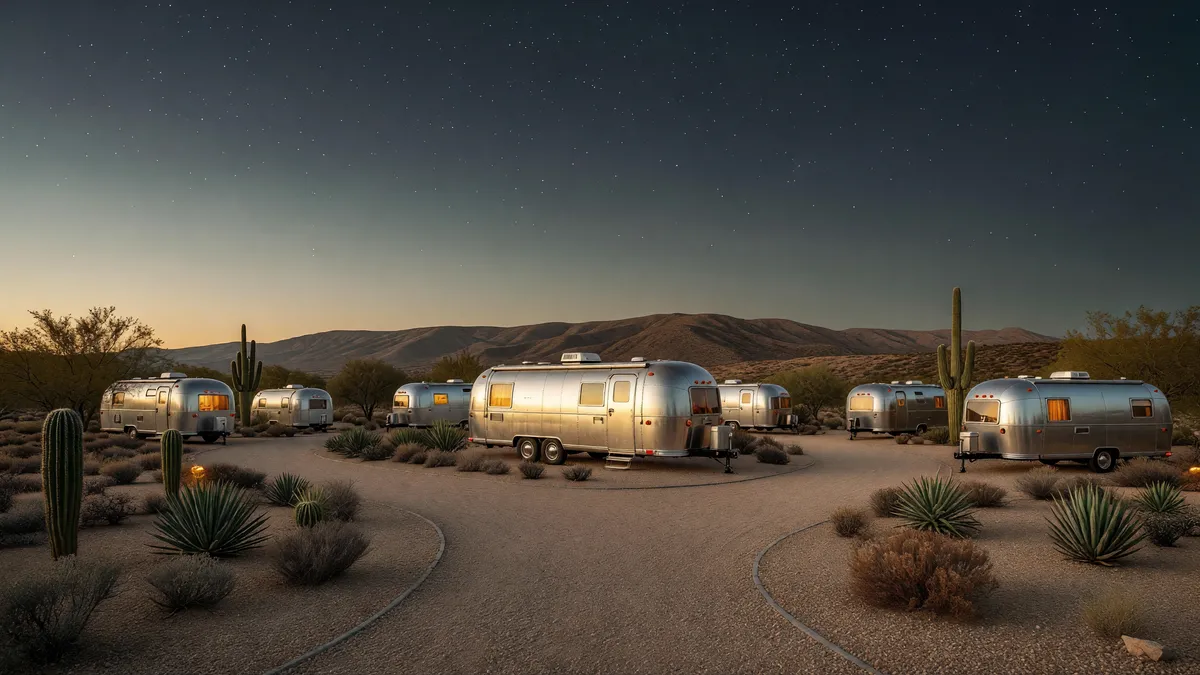 Vintage Airstream Hotel in Southwest U.S.