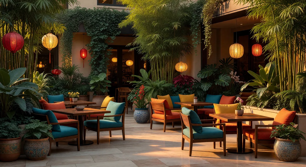 Asian Restaurant with Outdoor Patio in Vibrant College Town