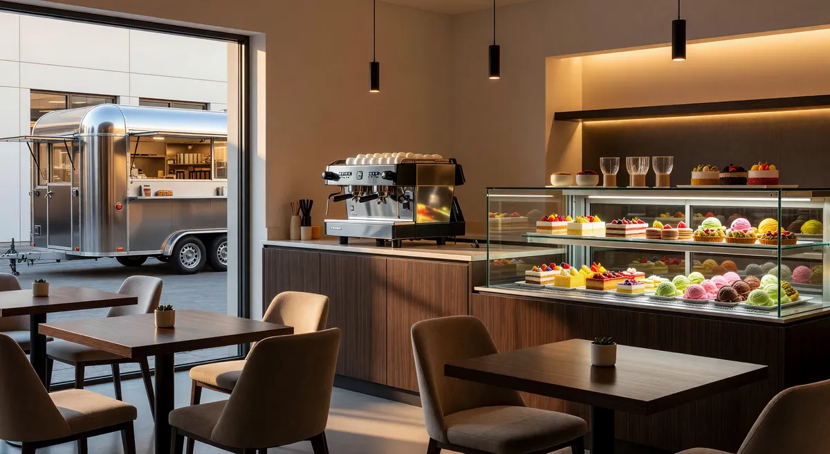 Turnkey Café with Food Trailer at Prime Intersection