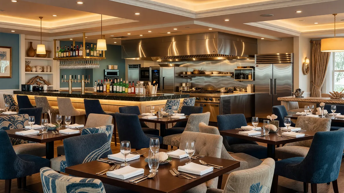 Restaurant for Lease with Fully Equipped Seating and Bar