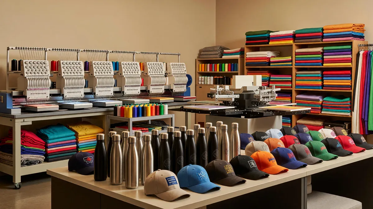 Custom Embroidery & Screen Printing Business with Promotional Products