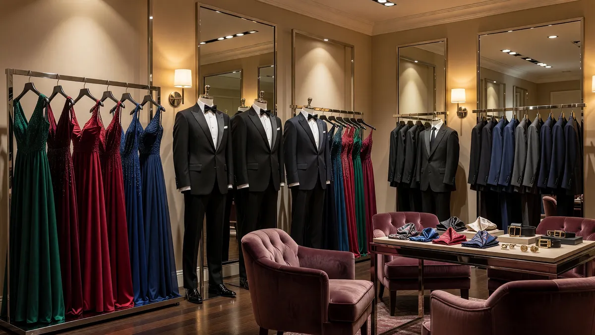 High-End Formal Wear Retail and Seamstress Service