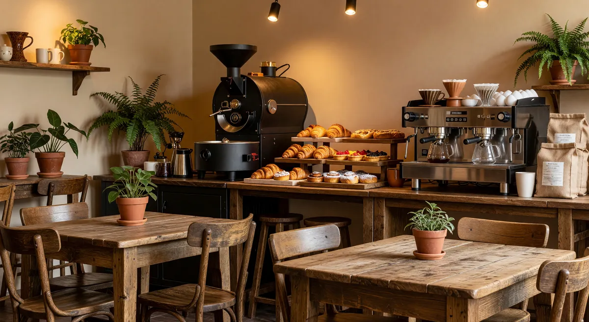 Cozy Coffee Shop with In-House Roasting for Sale