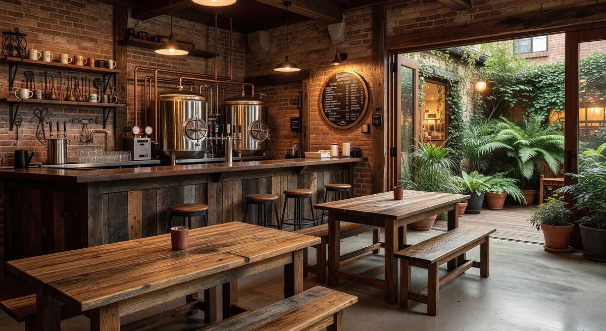 Craft Beer Brewpub with Rotating Menu and Beer Garden
