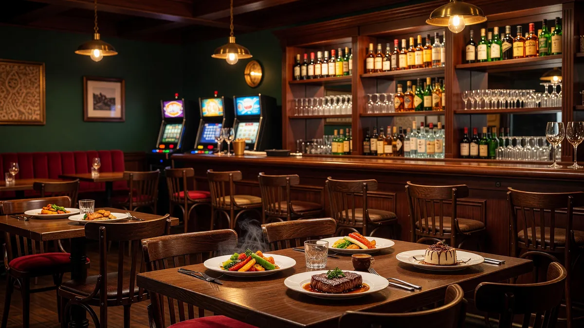 Cozy Bar with Food, Drinks & Gaming