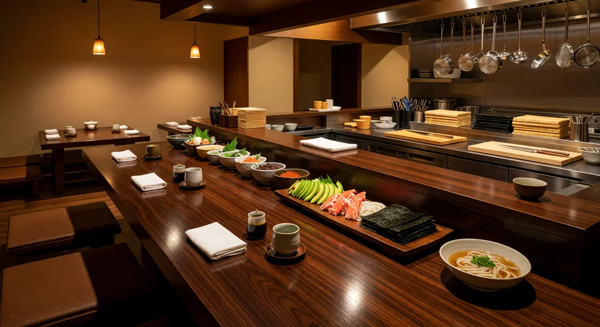 Easy-to-Operate California Roll and Udon Shop Available
