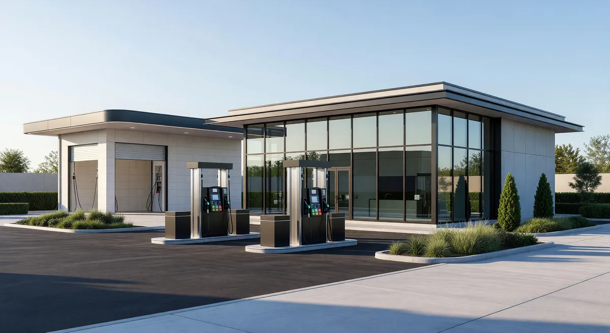 Modern Gas Station and Car Wash Combo for Sale