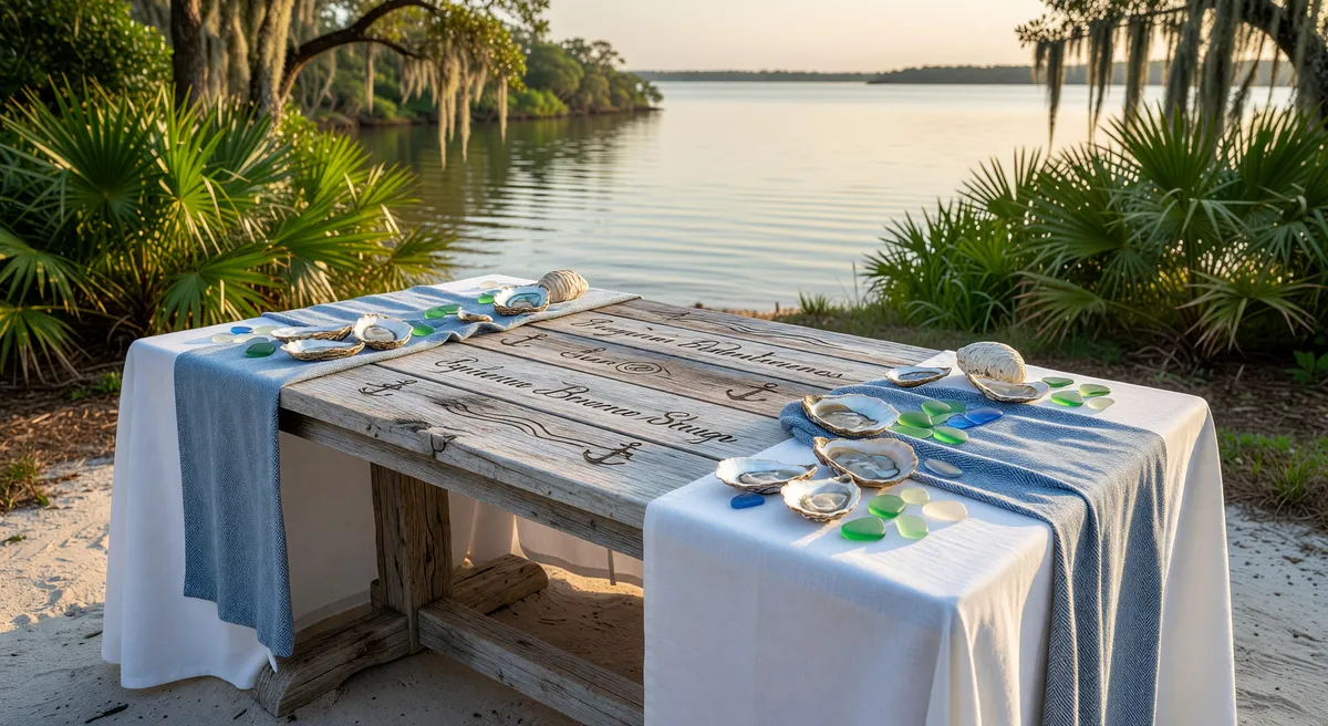 Handcrafted Oyster Tables for Coastal Events