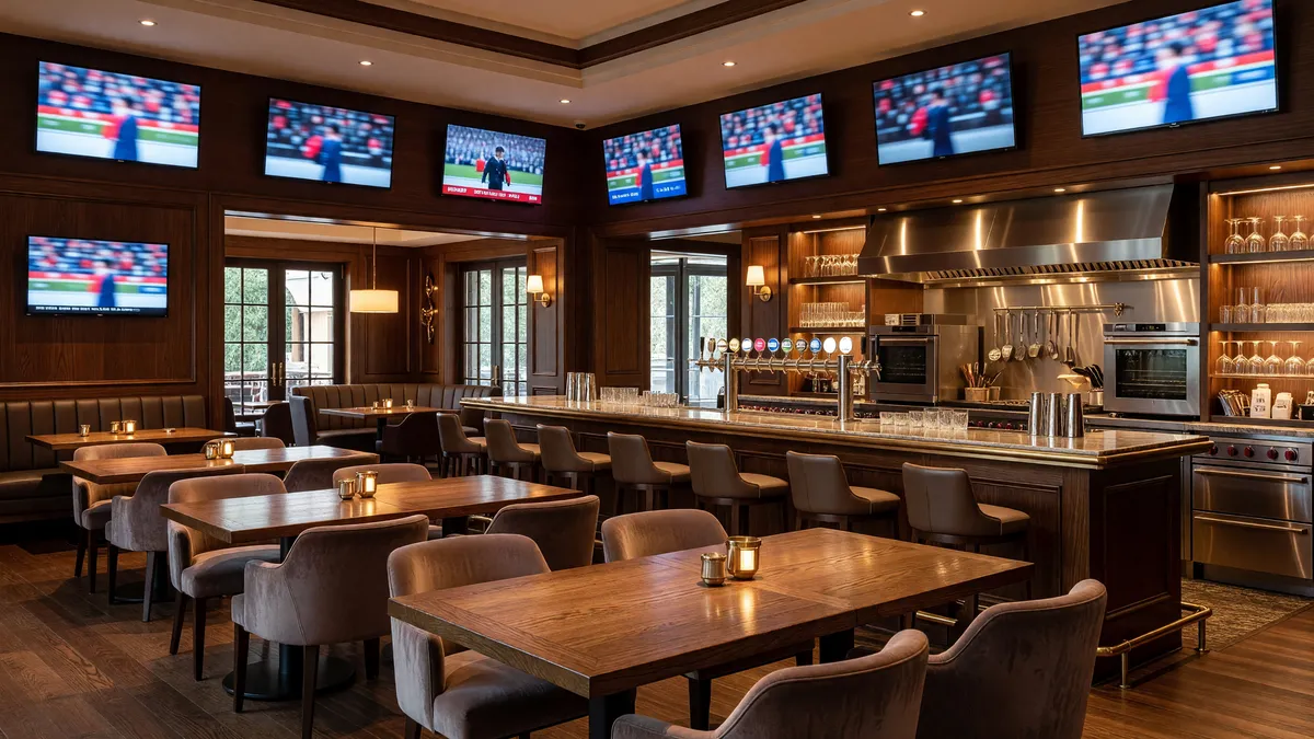 A fully equipped restaurant and bar in Playa Vista, Los Angeles County, is available for asset purchase along with its ABC Type 47 liquor license.