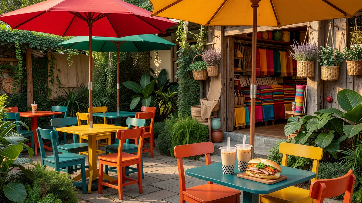 Bubble Tea and Vietnamese Sandwich Shop with Outdoor Seating