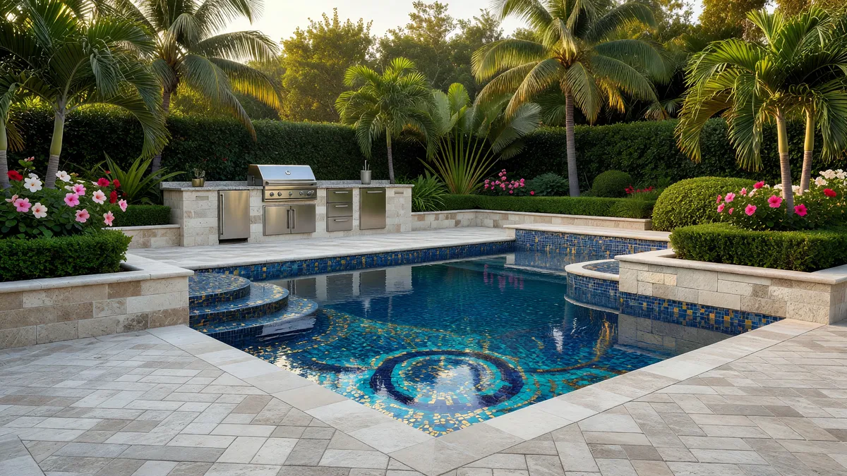 Established High Growth Pool and Hardscape 