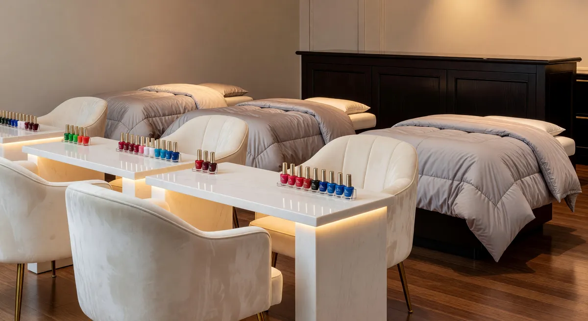 Luxury Nail Salon & Facial Spa with In-House Bar