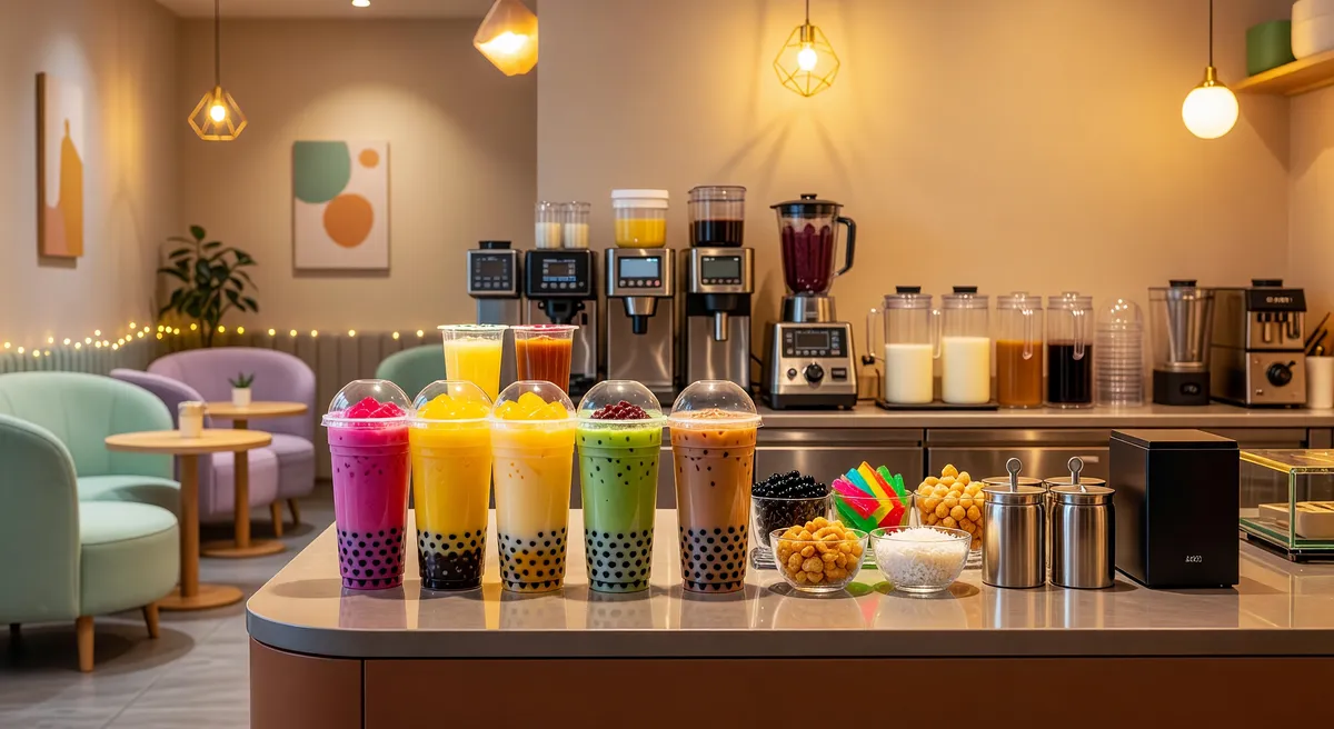 Popular Taiwanese Bubble Tea Shop in a Mall